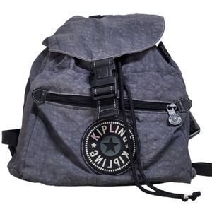 Kipling Gray Pullsack Backpack